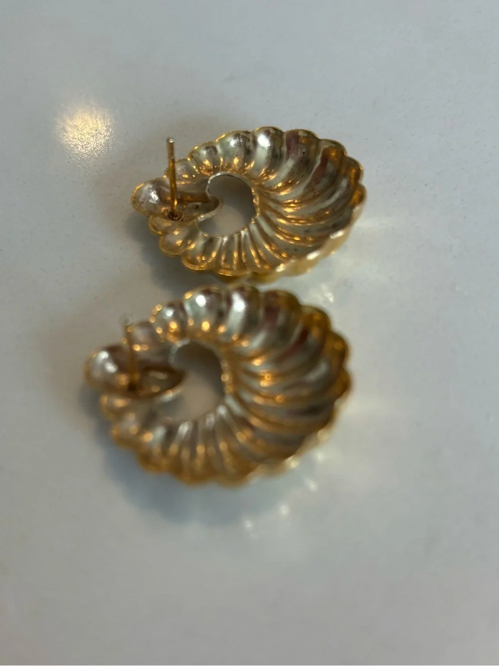 Elegant Gold Hoop Earrings - Picture 2 of 3